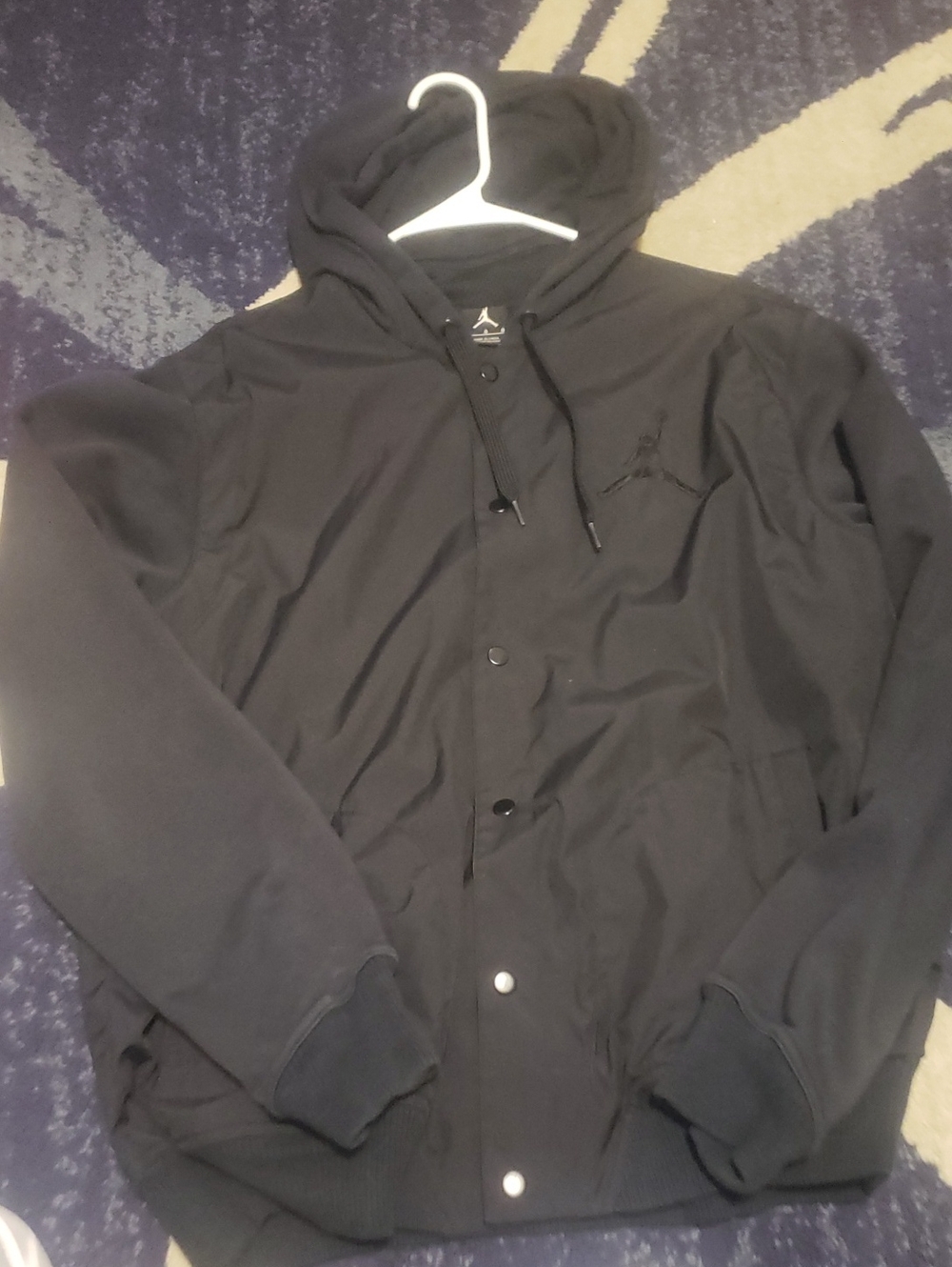 Jordan Black Hooded Bomber Jacket